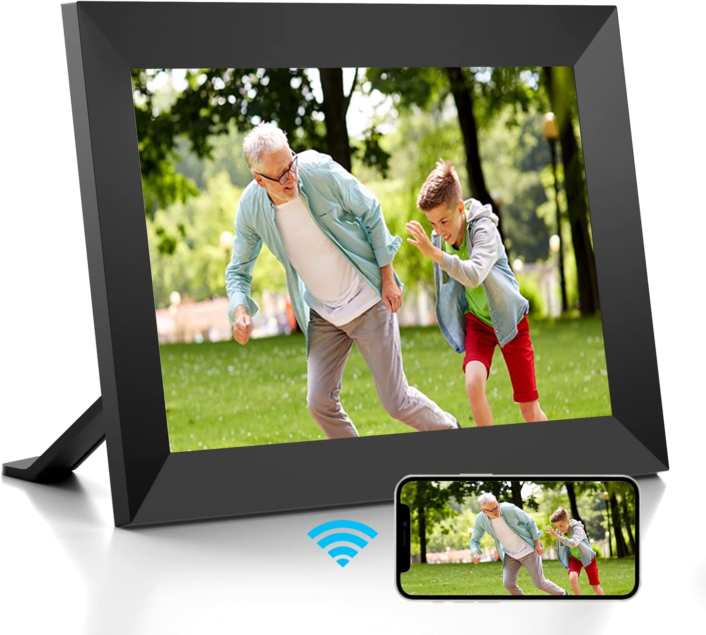 10.1-Zoll-WiFi-Digital-Fotorahmen mit 1080p HD-Touchscreen 0
