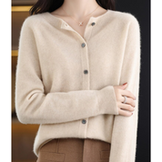 DANIELLE | Dam O-hals Cardigan