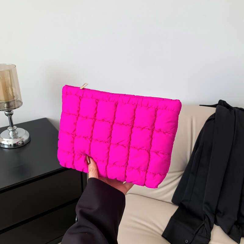 Sophie | Quilted kosmetik-make-up clutch med dragkedja