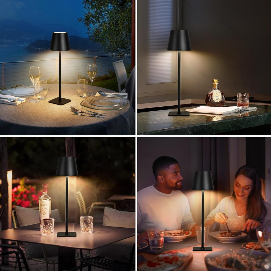 NORDIA | Trådlös uppladdningsbar bordslampa