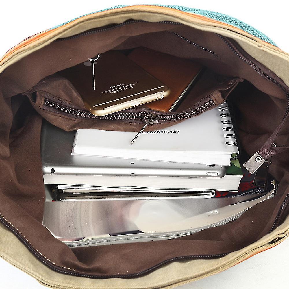 Finn | Canvas randig crossbody messenger-handväska