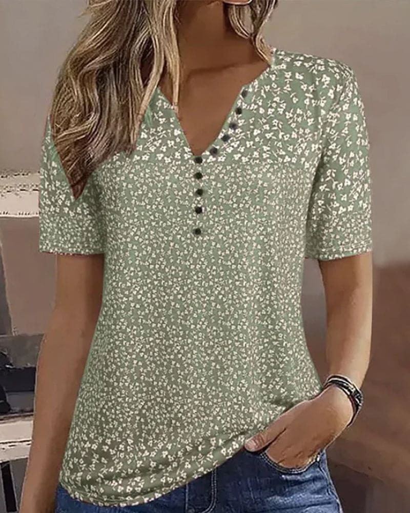 NAOMI | Stilfull sommarblus med blommönster