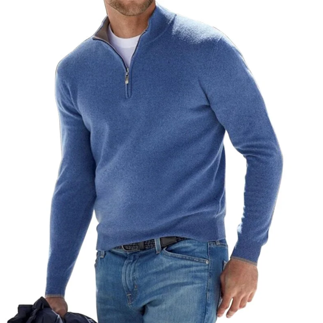 Daniel | Eleganter und raffinierter Herren-Pullover mit Reißverschluss