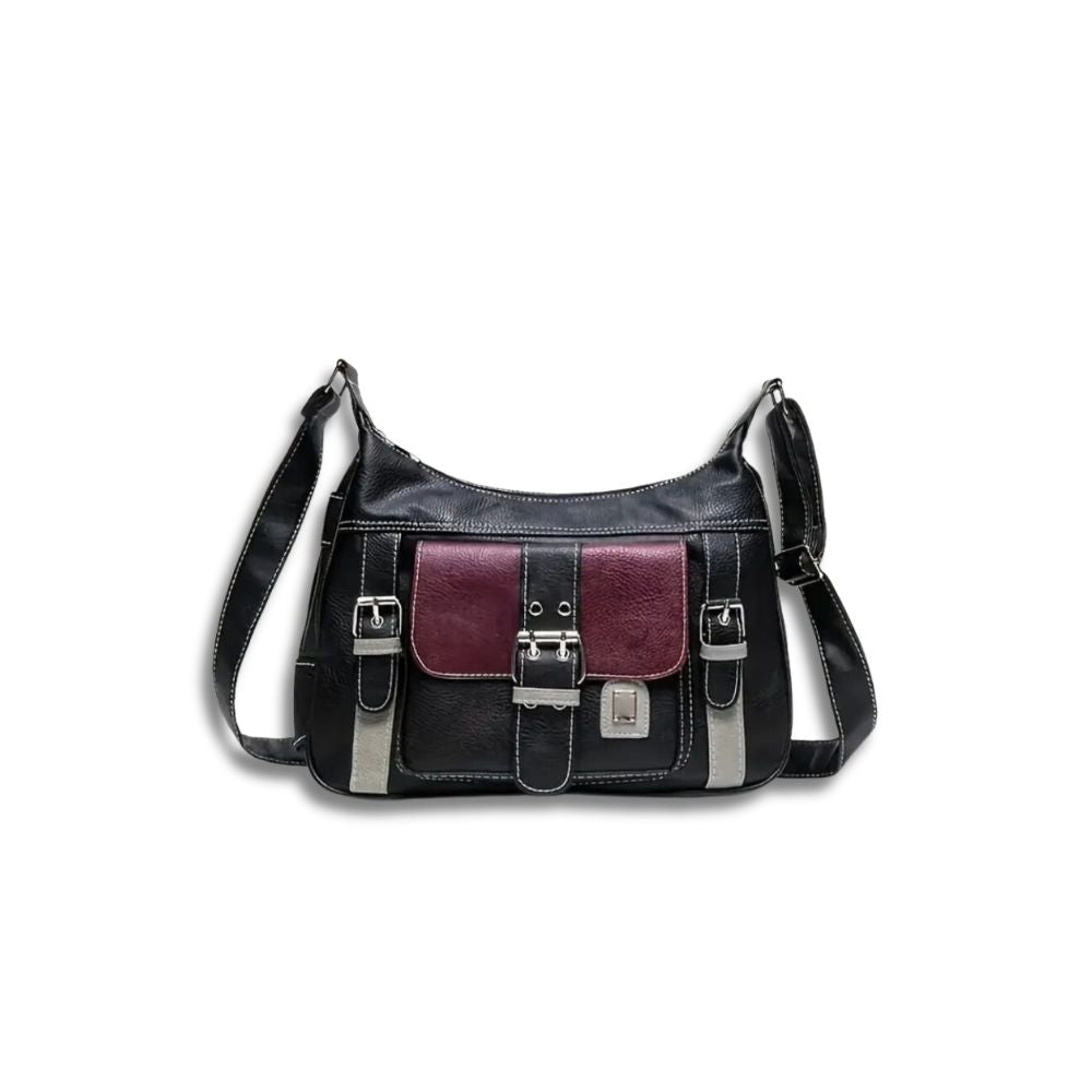 Leila | Vintage PU-läder dam crossbody-handväska
