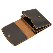 Lucas | Vintage bifold resväska i nötläder med tryckknapp