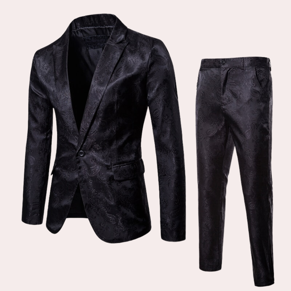 2-teiliger Männeranzug mit Blazer & Hosen für formelle Veranstaltungen 1