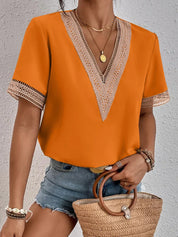 MIRJAM | T-shirt med V-ringning sommar