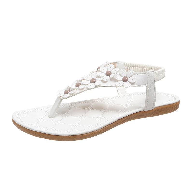Bella | Eleganta blommiga flip-flops för fritid