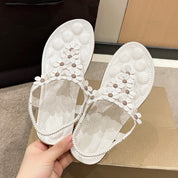 Bella | Eleganta blommiga flip-flops för fritid