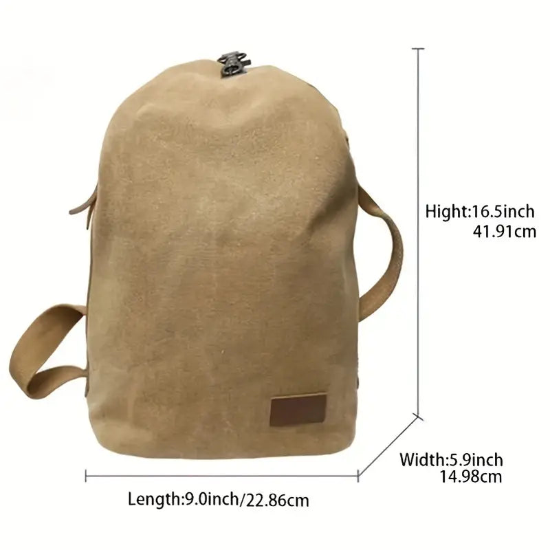 Finn | Stor vintage canvas axelväska resväska