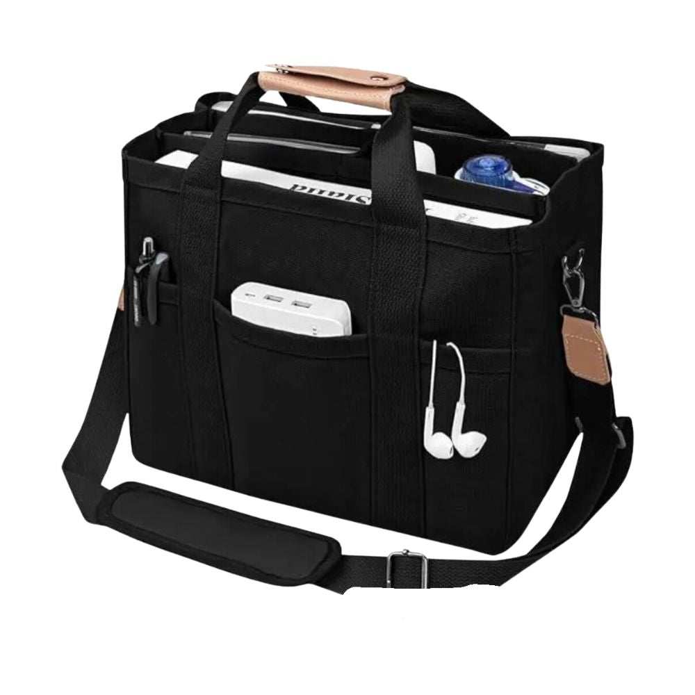 Max | Canvas Crossbody Messenger Resväska med Multi-fickor