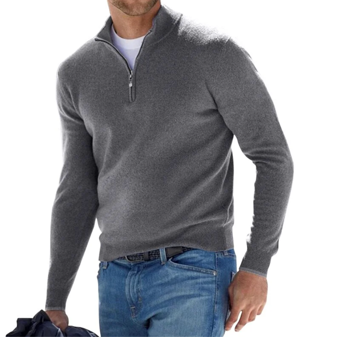 Daniel | Eleganter und raffinierter Herren-Pullover mit Reißverschluss