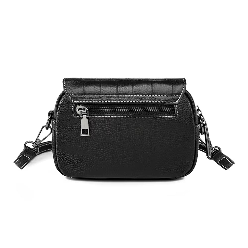 Nova | Croco-mönstrad läder crossbody mini slingväska