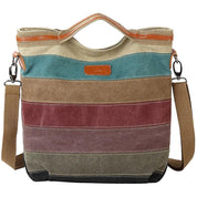 Finn | Canvas randig crossbody messenger-handväska
