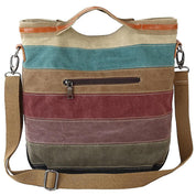 Finn | Canvas randig crossbody messenger-handväska
