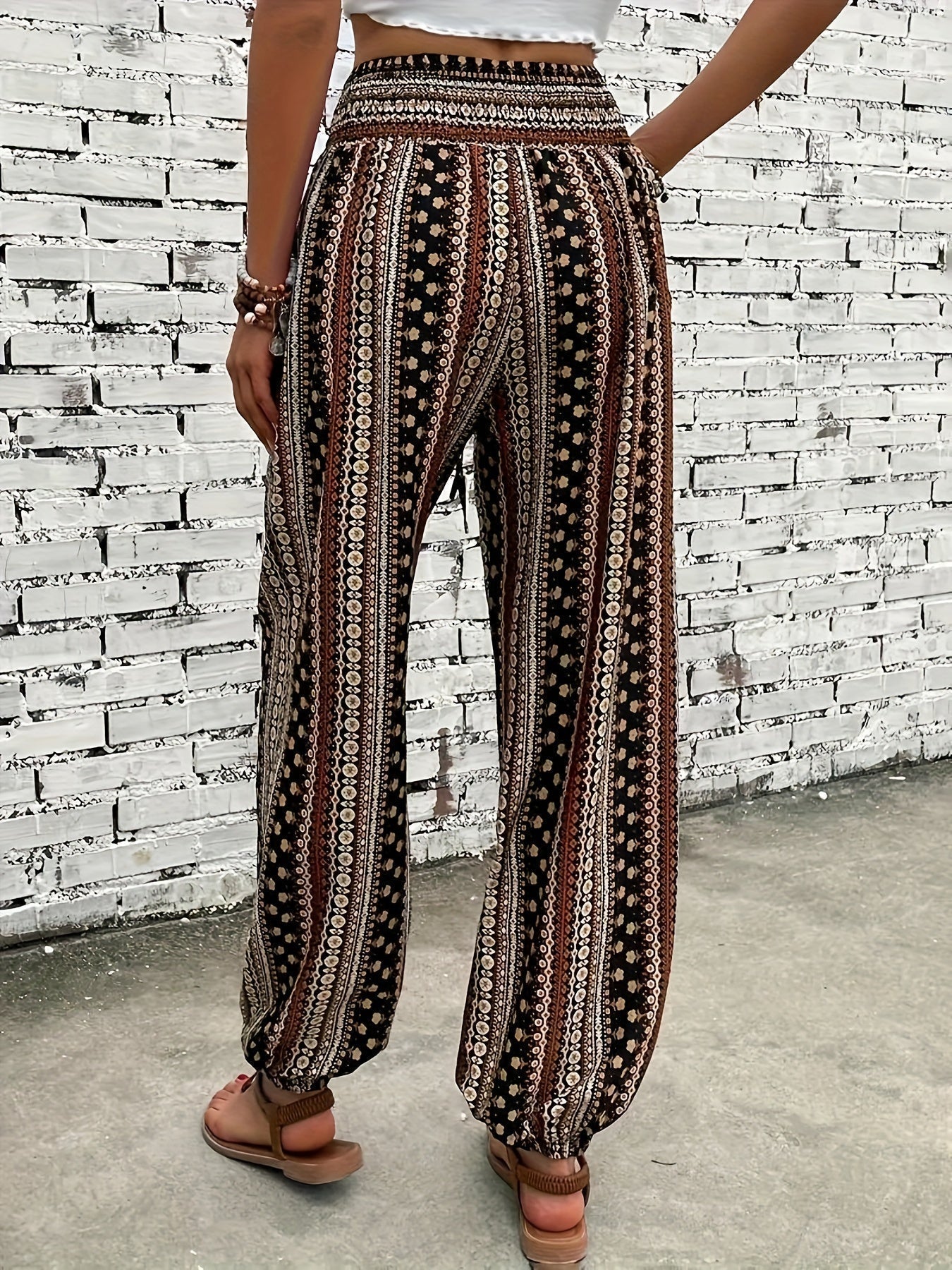 Amelie | Högmidjade byxor – Boho-chic för din garderob