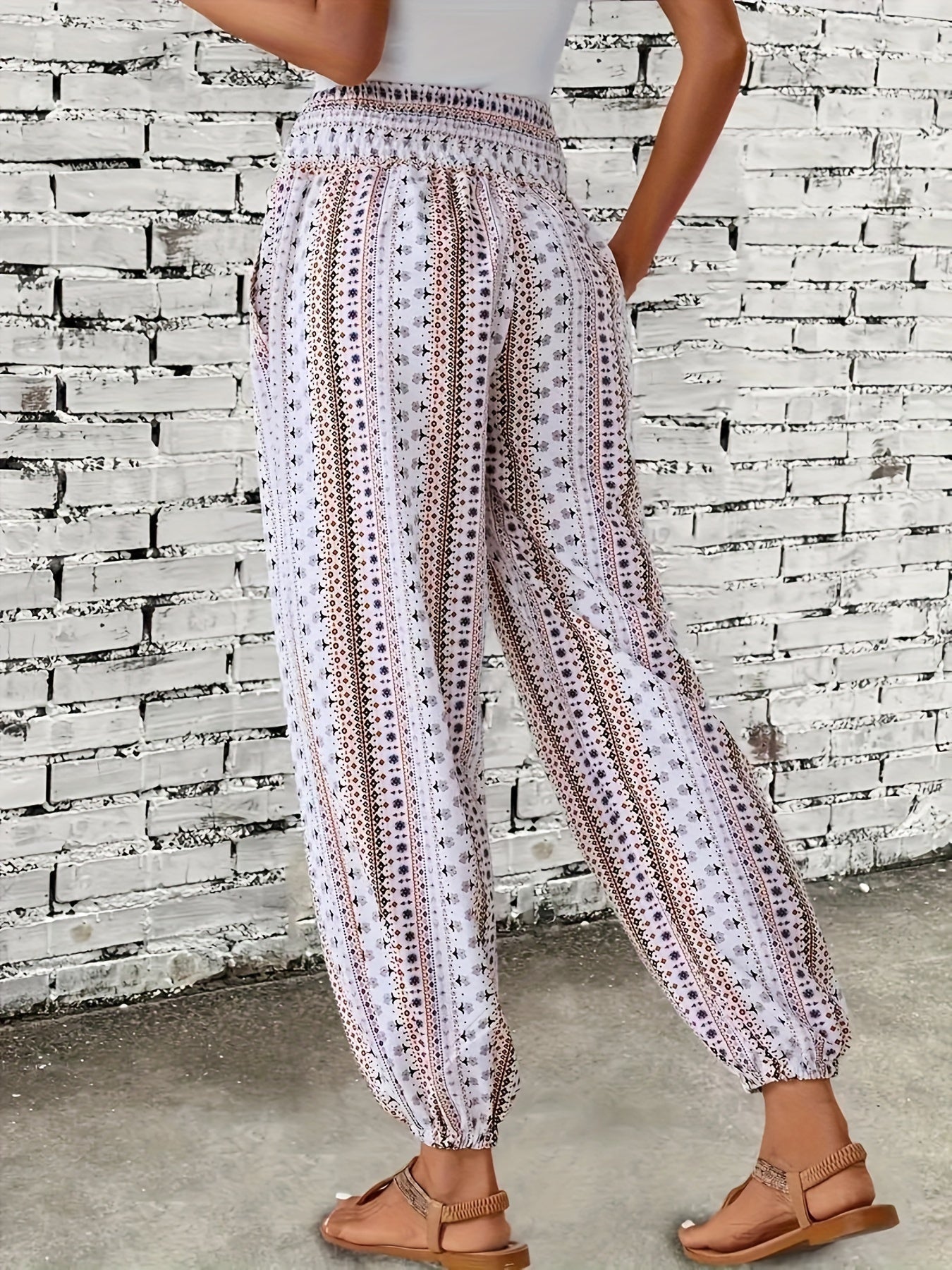 Amelie | Högmidjade byxor – Boho-chic för din garderob