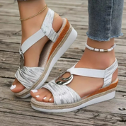 Mayla | Avslappnade mönstrade slip-on sandaler