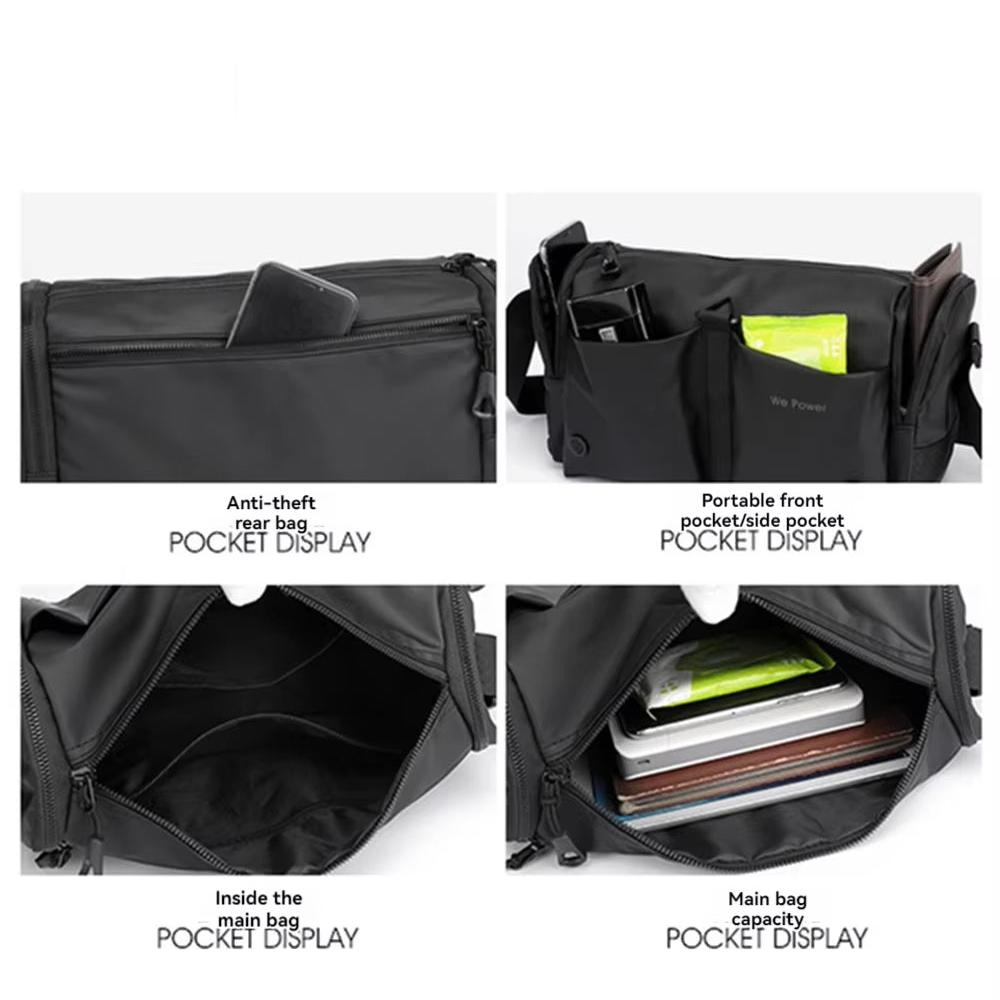 Mason | Herrar Stor Kapacitet Vattentät Crossbody Messenger-väska