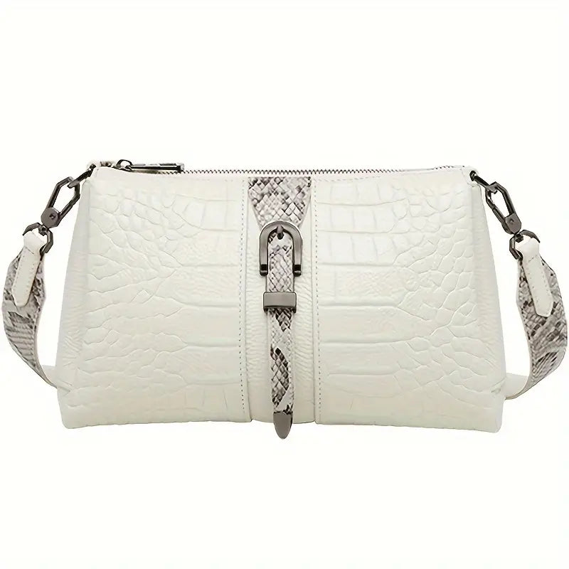 Aurora | Snygg krokodilmönstrad crossbody slingväska