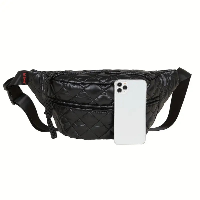 Ethan | Avslappnad quiltad crossbody-bröst- och höftväska