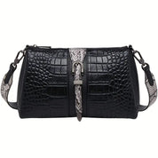 Aurora | Snygg krokodilmönstrad crossbody slingväska