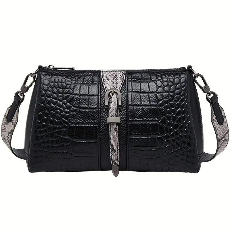Aurora | Snygg krokodilmönstrad crossbody slingväska