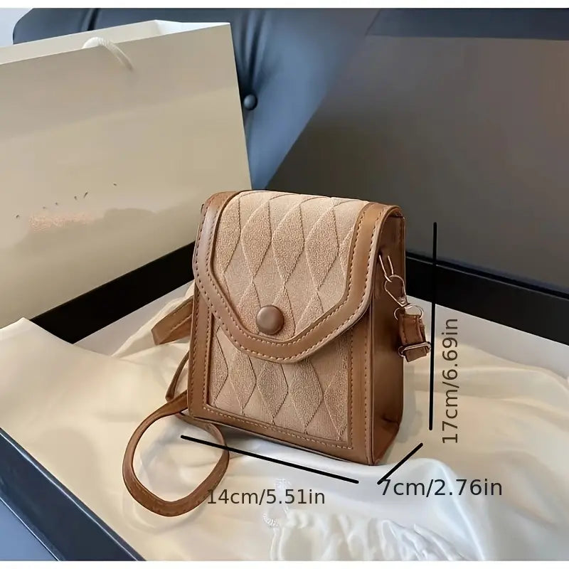 Nina | Mångsidig PU-läder Mini Mode Crossbody Mobiltelefon Handväska
