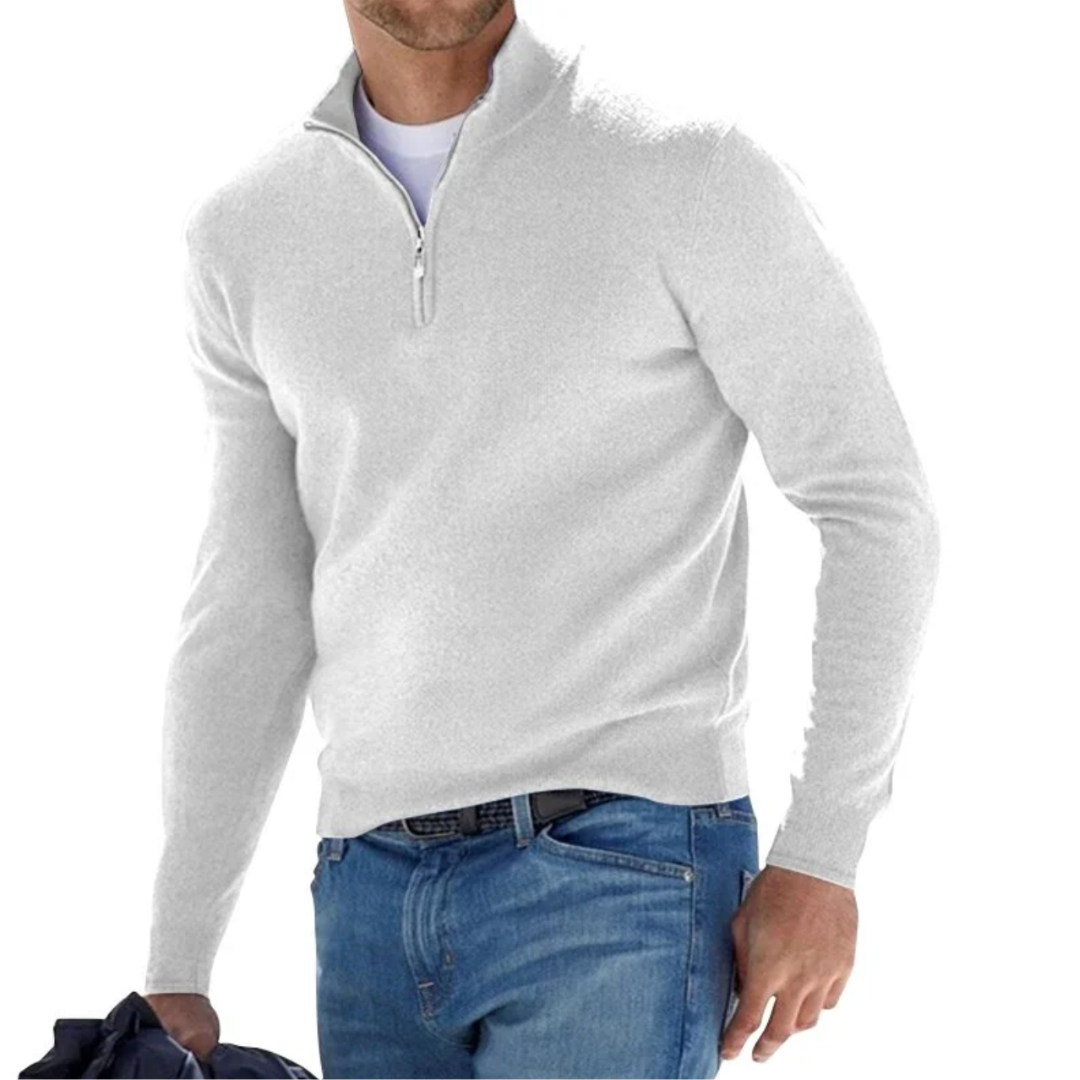 Daniel | Eleganter und raffinierter Herren-Pullover mit Reißverschluss