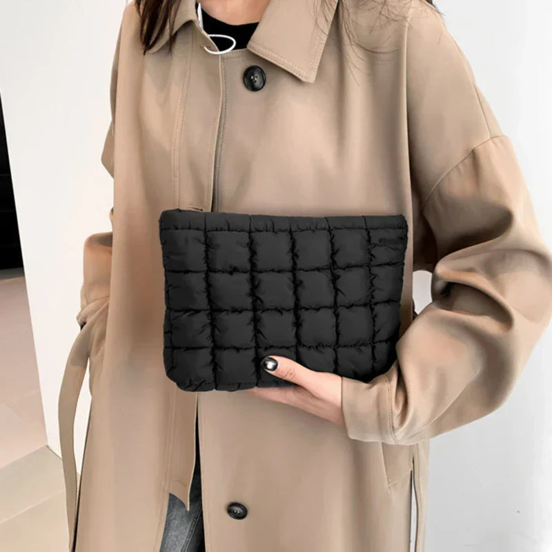 Sophie | Quilted kosmetik-make-up clutch med dragkedja