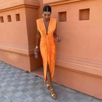 Raelynn | Elegantes Cocktailkleid - Orange / S