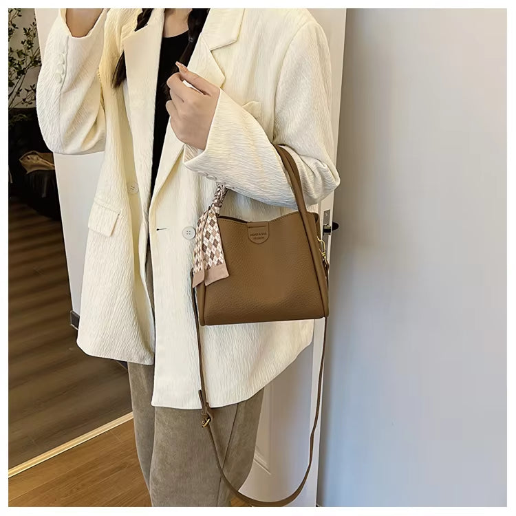Olivia | Damen Chique Lychee Textur Crossbody Handväska