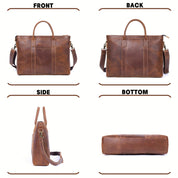 Felix | Vintage läder crossbody rese laptop messenger handväska