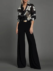 IVANNA | Stilfull elegant blus med långa ärmar