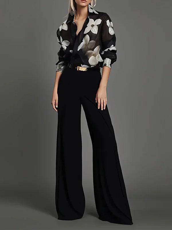 IVANNA | Stilfull elegant blus med långa ärmar