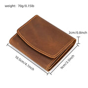 Lucas | Vintage bifold resväska i nötläder med tryckknapp