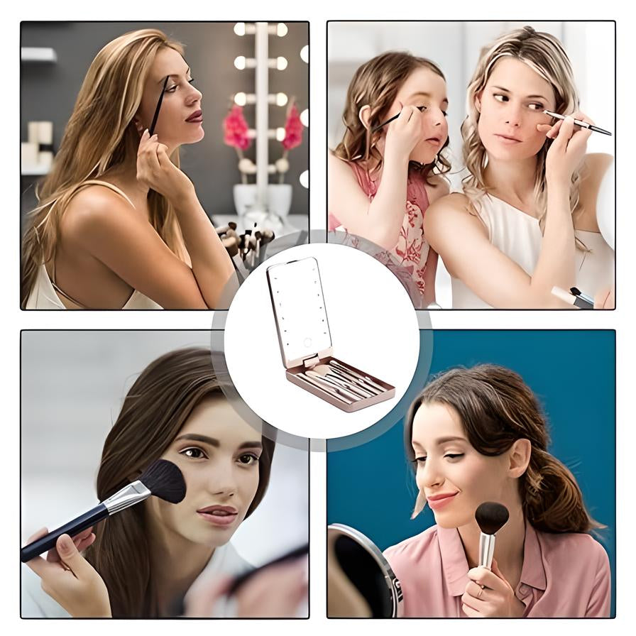 Rosalie | Stilfullt och praktiskt rese-make-up-penselset
