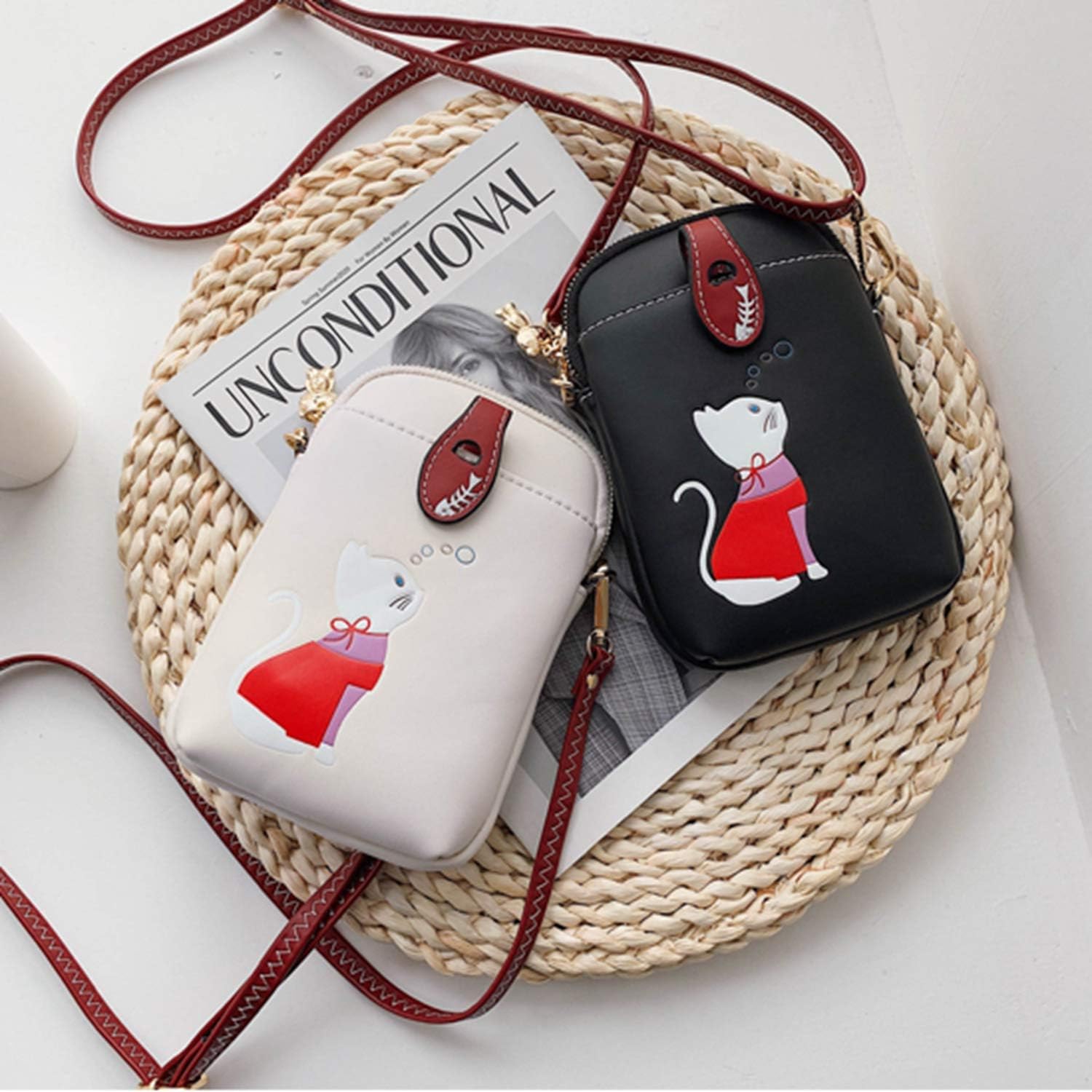 Sophie | Söt crossbody-telefontväska med kattmotiv