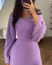 ALLYSON | Elegant långärmad klänning