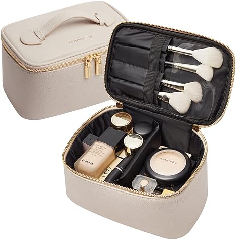 Dalia | Damen Deluxe Läder Resekosmetiktväska