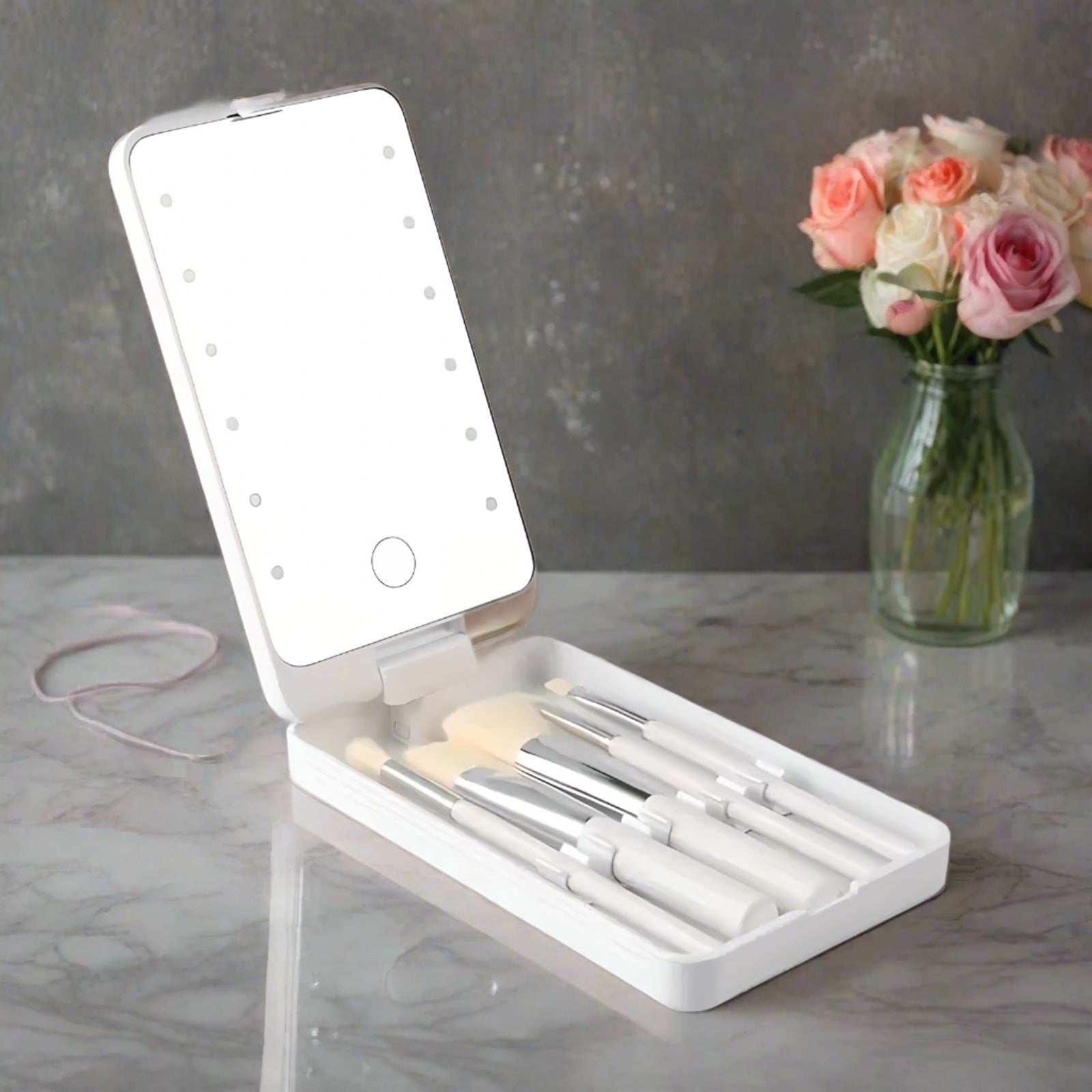 Rosalie | Stilfullt och praktiskt rese-make-up-penselset