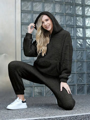 HAILEY | Dam Teddy-Fleece Tvådelat Set