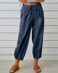 Adelheid | Trendige und Bequeme Lockere Hose - Marineblau / S