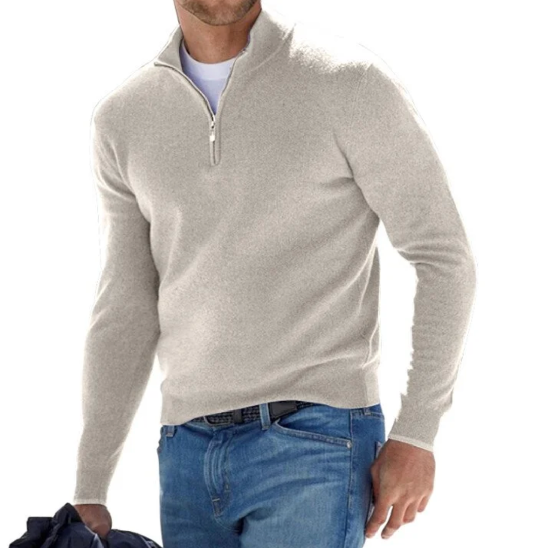 Daniel | Eleganter und raffinierter Herren-Pullover mit Reißverschluss