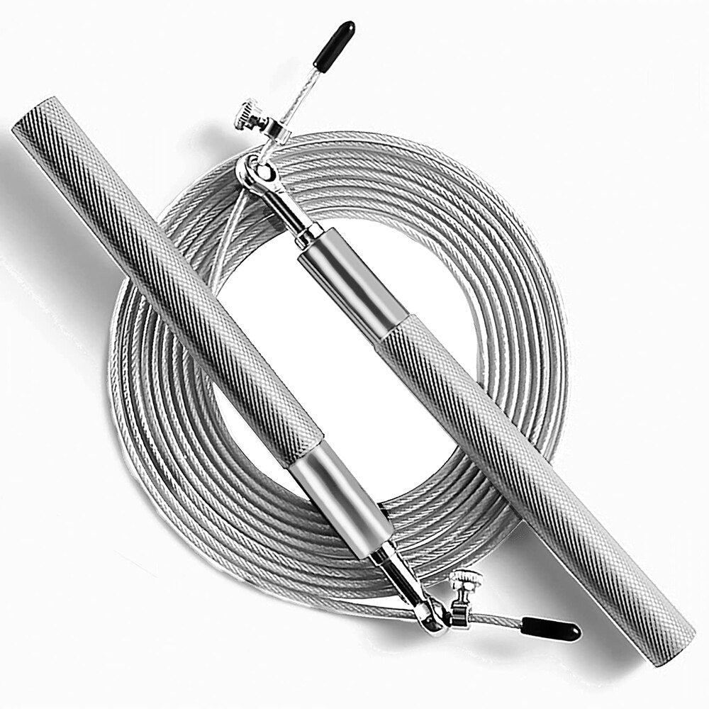 AeroSpin 360 Springseil – Verstellbares Stahlseil-Springseil mit Aluminiumgriff 10