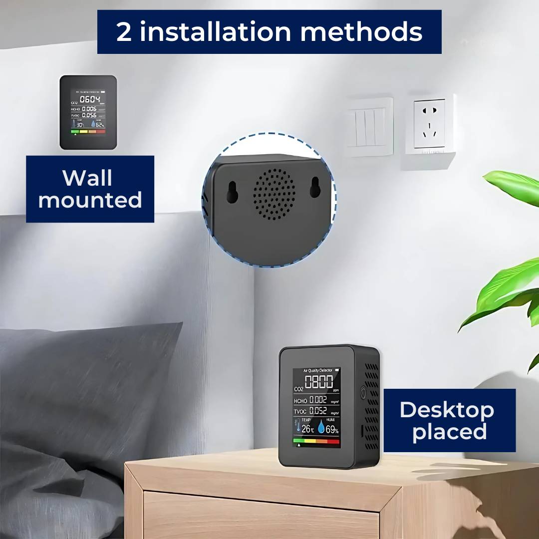 AirSense Pro CO2 Kohlendioxidmonitor Luftqualitätsdetektor | Echtzeit -Warnungen - Luftqualitätsmonitor - für saubere Luft 3