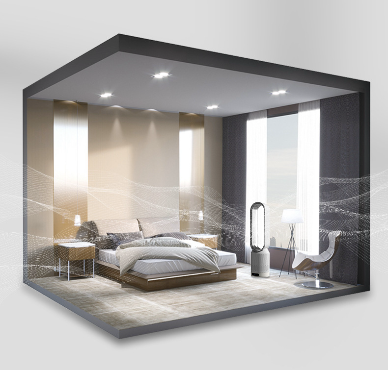 Airpure | 3-in-1-Luftkalt mit Luftreiniger | Oszillation und Berührung LED 7