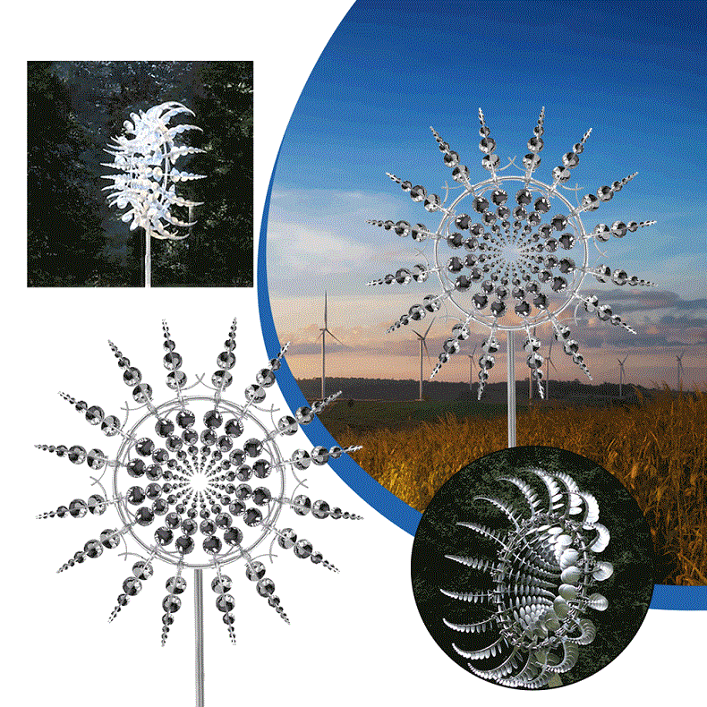 Anti-Rust Kinetic Metall Wind Spinner Windmühle für Gartendekoration und Landschaftsbau im Freien 6