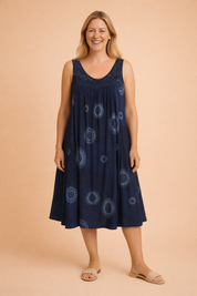 Ärmelloses Sommerkleid Große Größen Leichtes Damenkleid mit Muster 3