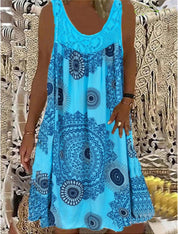 Ärmelloses Sommerkleid Große Größen Leichtes Damenkleid mit Muster 8